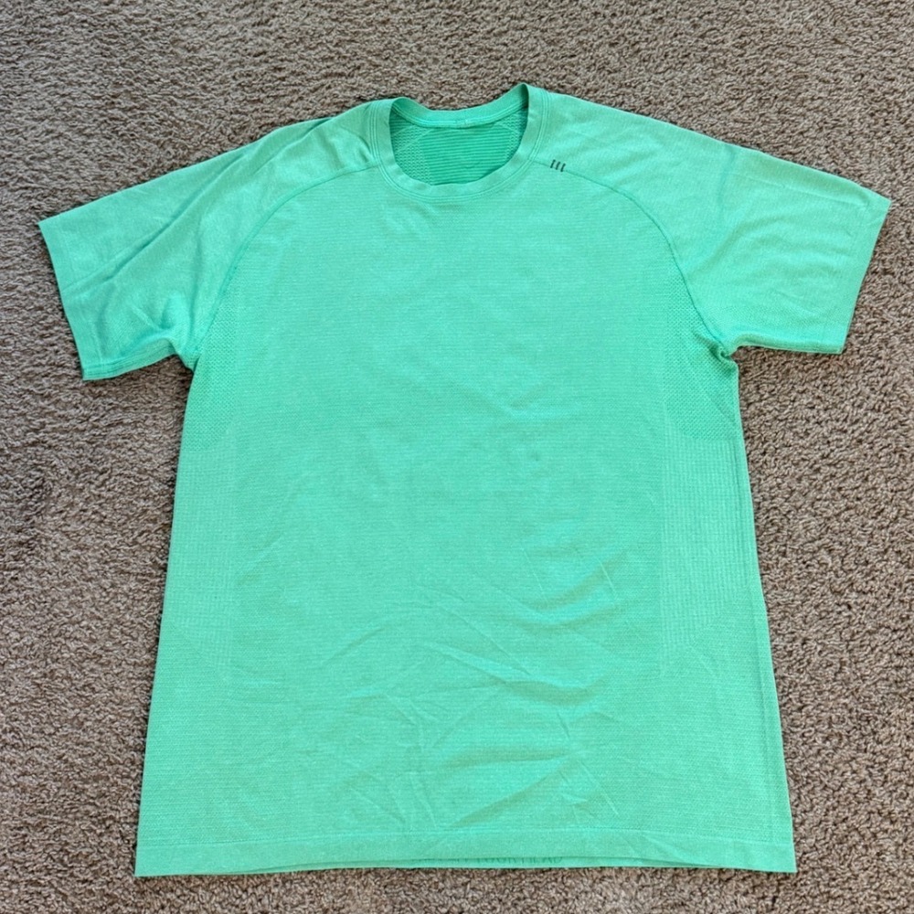 Lululemon Metal Vent Tech Short Sleeve Shirt Mint Green Mens Large L